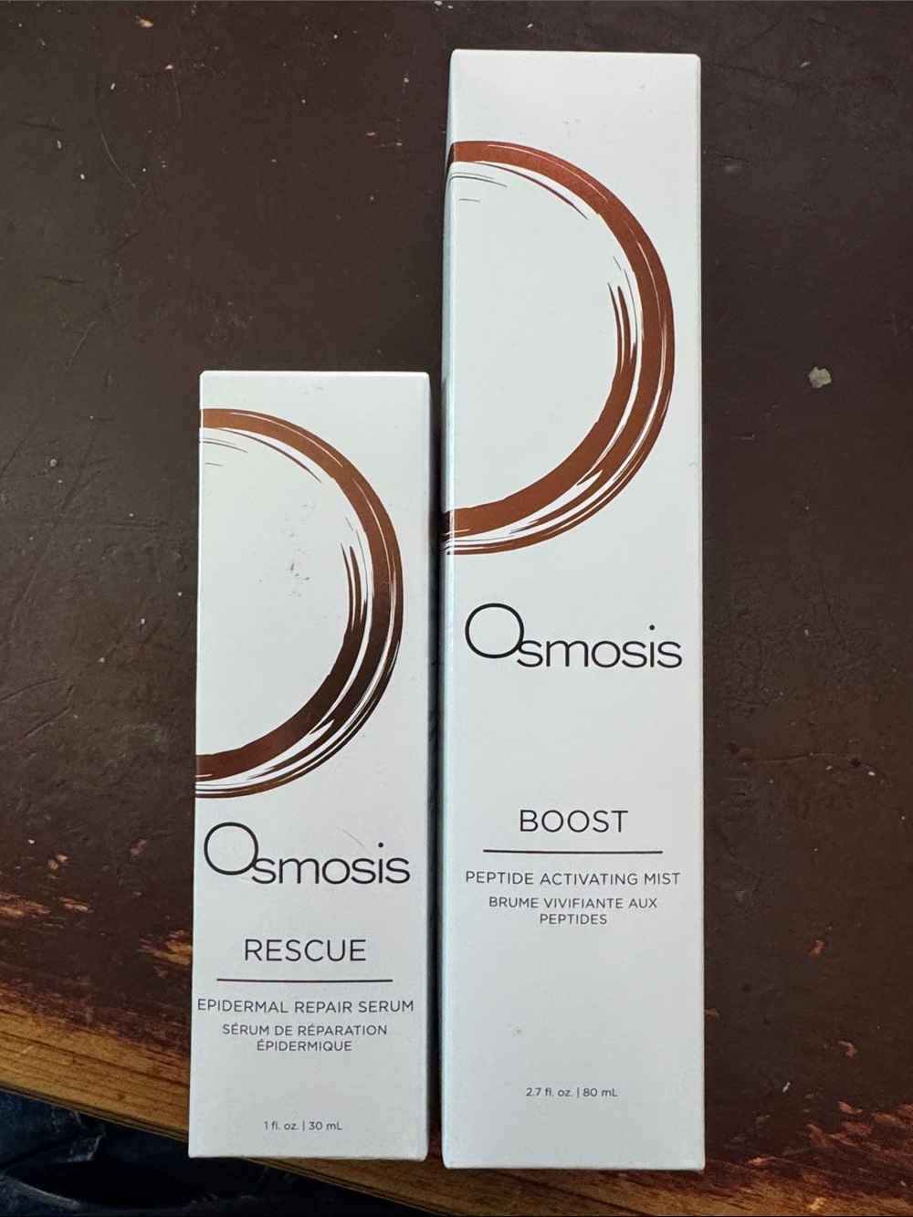 Osmosis Rescue Serum & Boost Peptide Activating Mist — White & Copper Packaging